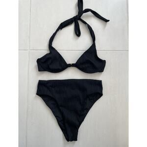 L Space Swim  Bikini Swimsuit Ribbed High Waist Swimwear